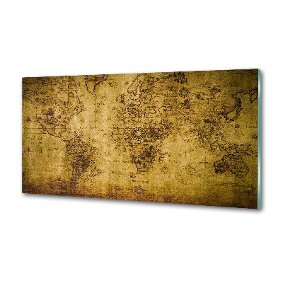 Pannello paraschizzi cucina con stampa della vecchia mappa del mondo