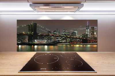 Pannello paraschizzi cucina con stampa raffigurante New York di notte