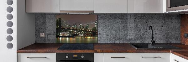 Pannello paraschizzi cucina con stampa raffigurante New York di notte