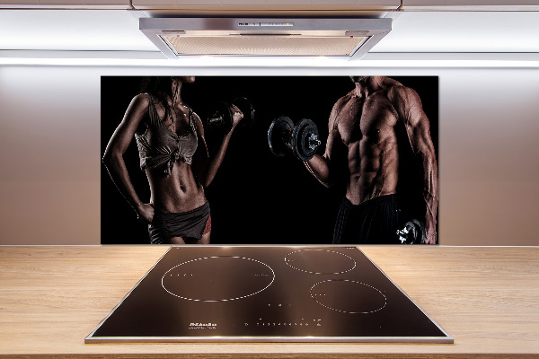 Pannello paraschizzi cucina per uso in ambiente sportivo