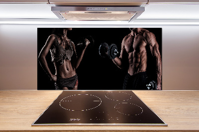 Pannello paraschizzi cucina per uso in ambiente sportivo