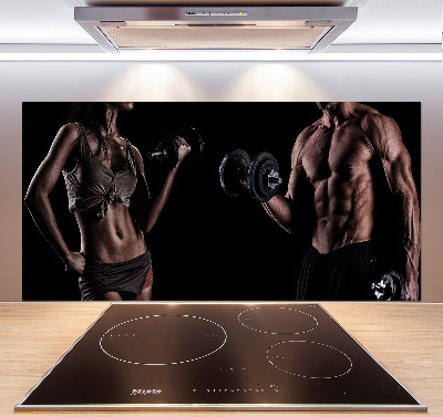 Pannello paraschizzi cucina per uso in ambiente sportivo