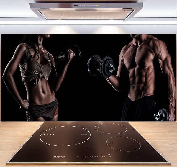 Pannello paraschizzi cucina per uso in ambiente sportivo