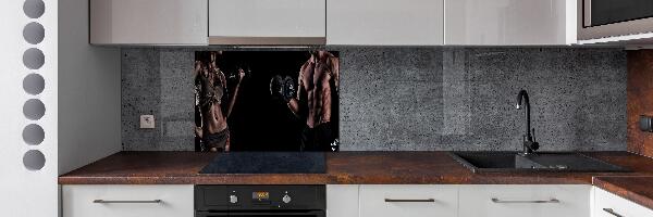 Pannello paraschizzi cucina per uso in ambiente sportivo