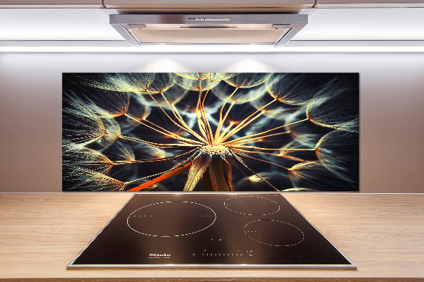 Pannello paraschizzi cucina con motivo a denti di leone