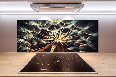 Pannello paraschizzi cucina con motivo a denti di leone