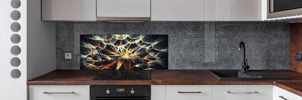 Pannello paraschizzi cucina con motivo a denti di leone