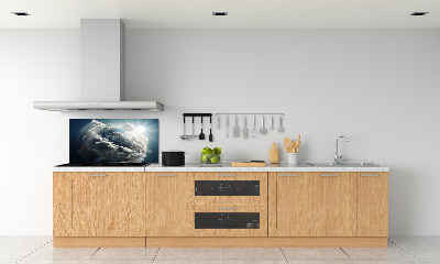 Rivestimento parete cucina con motivo Pianeta Terra