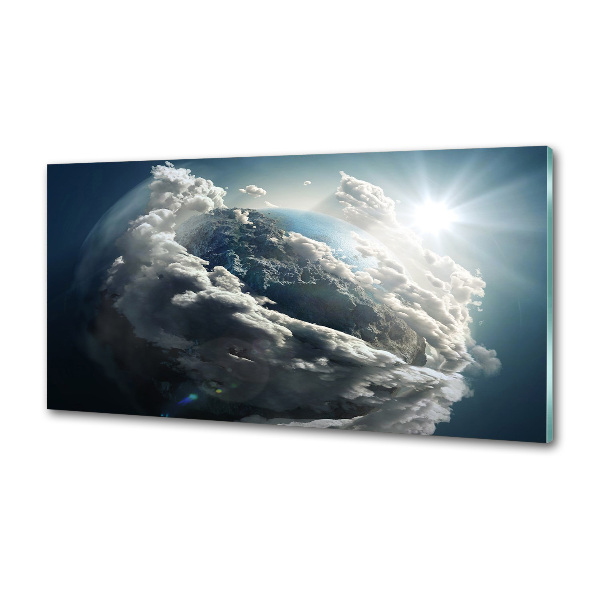 Rivestimento parete cucina con motivo Pianeta Terra