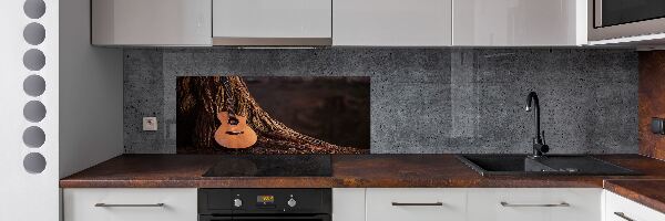 Pannello retrocucina con motivo a chitarra acustica