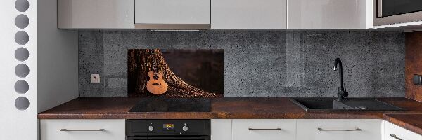 Pannello retrocucina con motivo a chitarra acustica