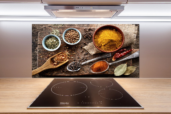 Pannello retrocucina con stampa a tema miscela di spezie