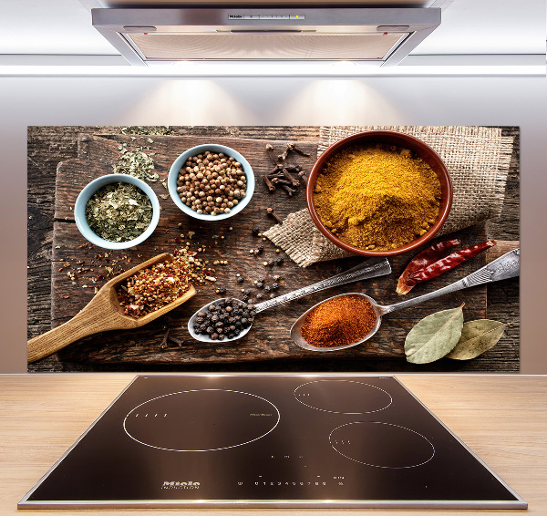Pannello retrocucina con stampa a tema miscela di spezie