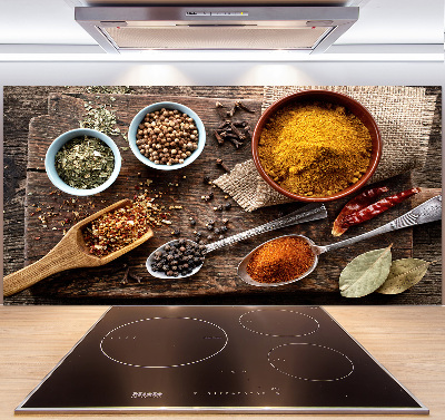 Pannello retrocucina con stampa a tema miscela di spezie