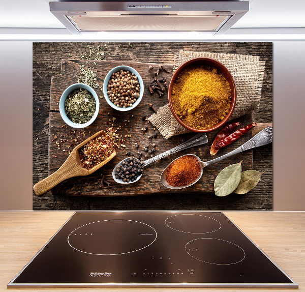Pannello retrocucina con stampa a tema miscela di spezie