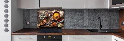 Pannello retrocucina con stampa a tema miscela di spezie