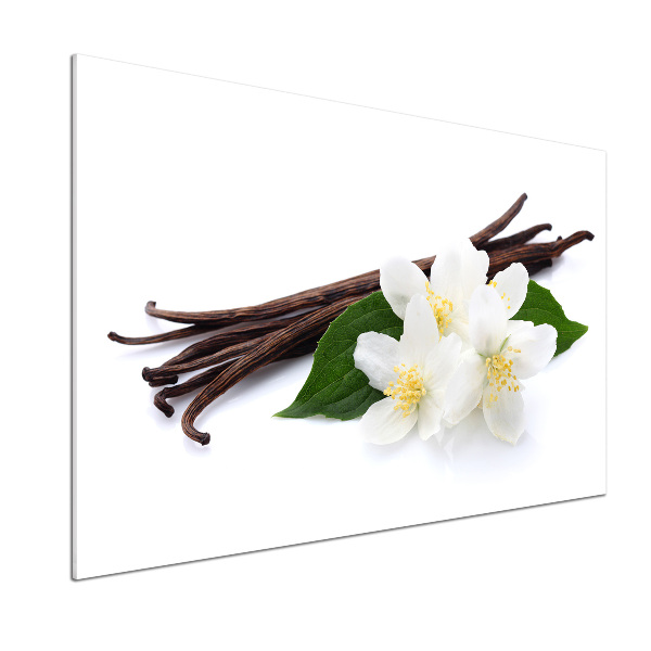 Rivestimento parete cucina con motivo di gelsomino e vaniglia