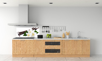 Rivestimento parete cucina con motivo di gelsomino e vaniglia