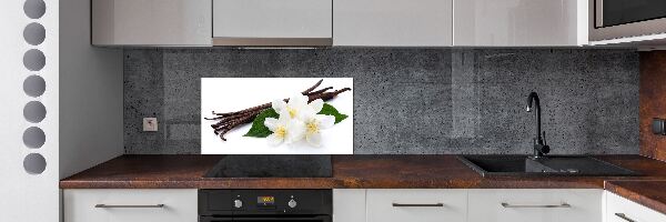 Rivestimento parete cucina con motivo di gelsomino e vaniglia