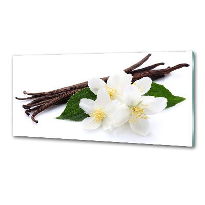 Rivestimento parete cucina con motivo di gelsomino e vaniglia