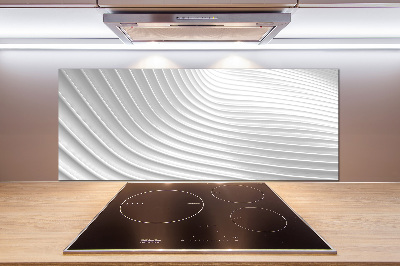 Rivestimento parete cucina con motivo a linee astratte