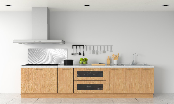 Rivestimento parete cucina con motivo a linee astratte