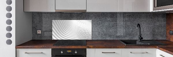 Rivestimento parete cucina con motivo a linee astratte