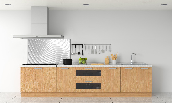 Rivestimento parete cucina con motivo a linee astratte