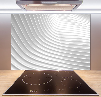 Rivestimento parete cucina con motivo a linee astratte