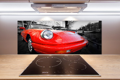 Pannello retrocucina con stampa a tema auto d'epoca