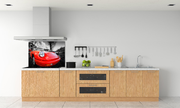 Pannello retrocucina con stampa a tema auto d'epoca