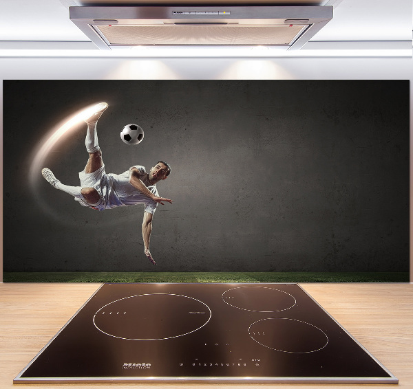 Pannello retrocucina con stampa raffigurante un calciatore