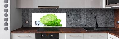 Pannello paraschizzi cucina con motivo lime e ghiaccio