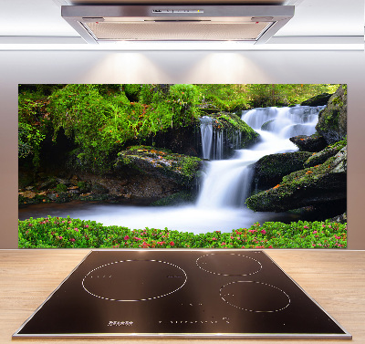 Rivestimento parete cucina con motivo Cascata nella foresta