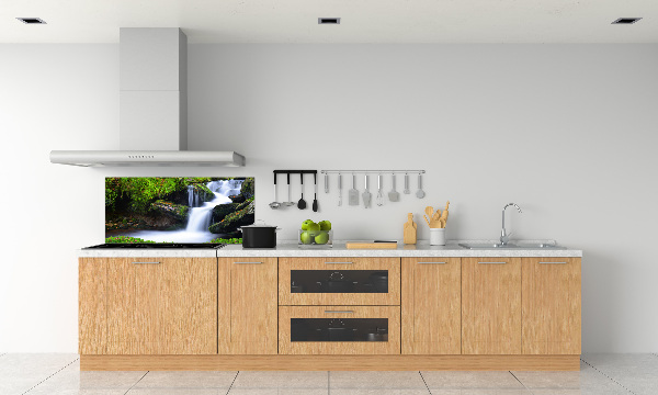 Rivestimento parete cucina con motivo Cascata nella foresta