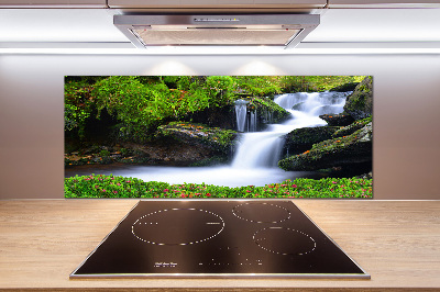 Rivestimento parete cucina con motivo Cascata nella foresta