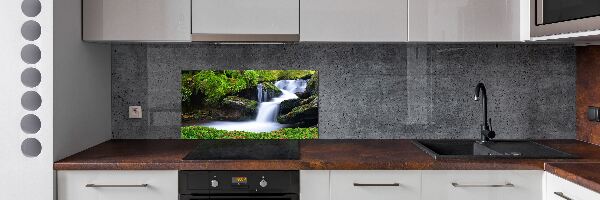 Rivestimento parete cucina con motivo Cascata nella foresta