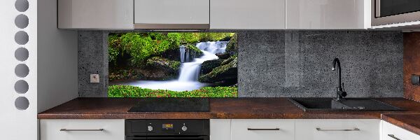 Rivestimento parete cucina con motivo Cascata nella foresta