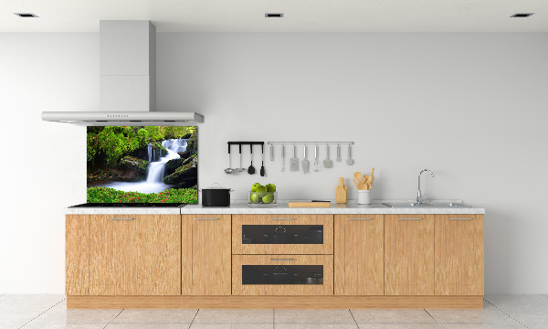 Rivestimento parete cucina con motivo Cascata nella foresta