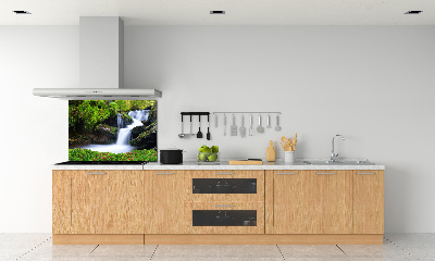 Rivestimento parete cucina con motivo Cascata nella foresta