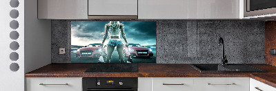 Pannello paraschizzi cucina con tema 