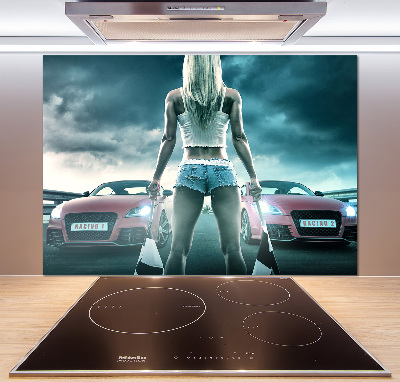 Pannello paraschizzi cucina con tema 