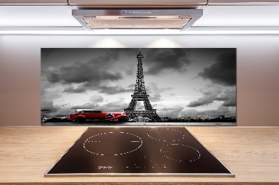 Pannello paraschizzi cucina con stampa della Torre Eiffel e del motivo di Parigi