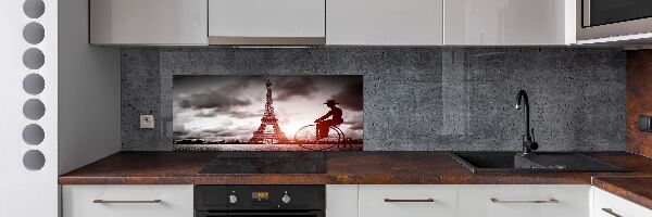 Rivestimento parete cucina con stampa della Torre Eiffel di Parigi