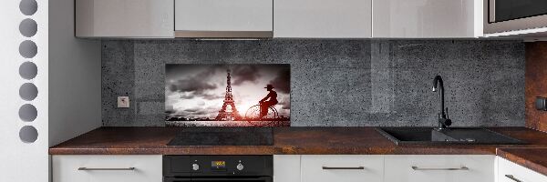 Rivestimento parete cucina con stampa della Torre Eiffel di Parigi