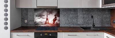 Rivestimento parete cucina con stampa della Torre Eiffel di Parigi