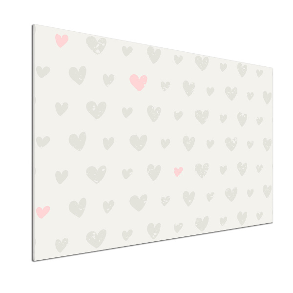 Pannello paraschizzi cucina con motivo a cuori