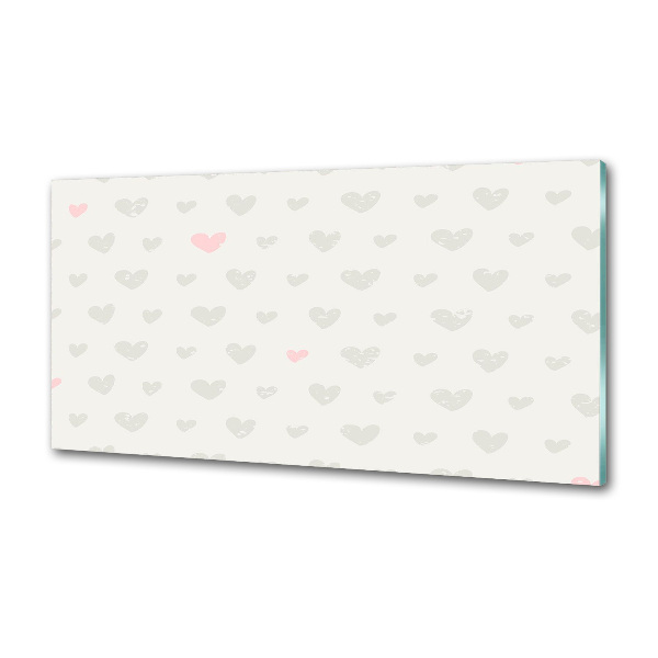 Pannello paraschizzi cucina con motivo a cuori