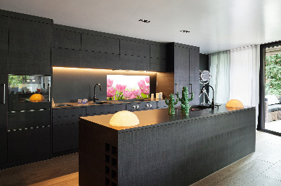 Rivestimento parete cucina con motivo Giardino rosa