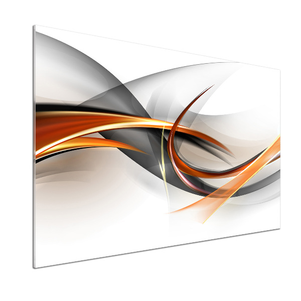 Rivestimento parete cucina con motivo a onde astratte